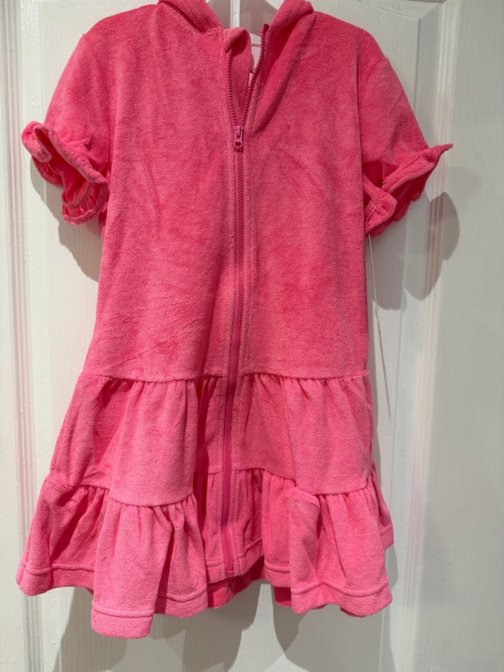 Girls' Ruffle Terry Zip-Up Swimsuit Cover-Up - Cat & Jack